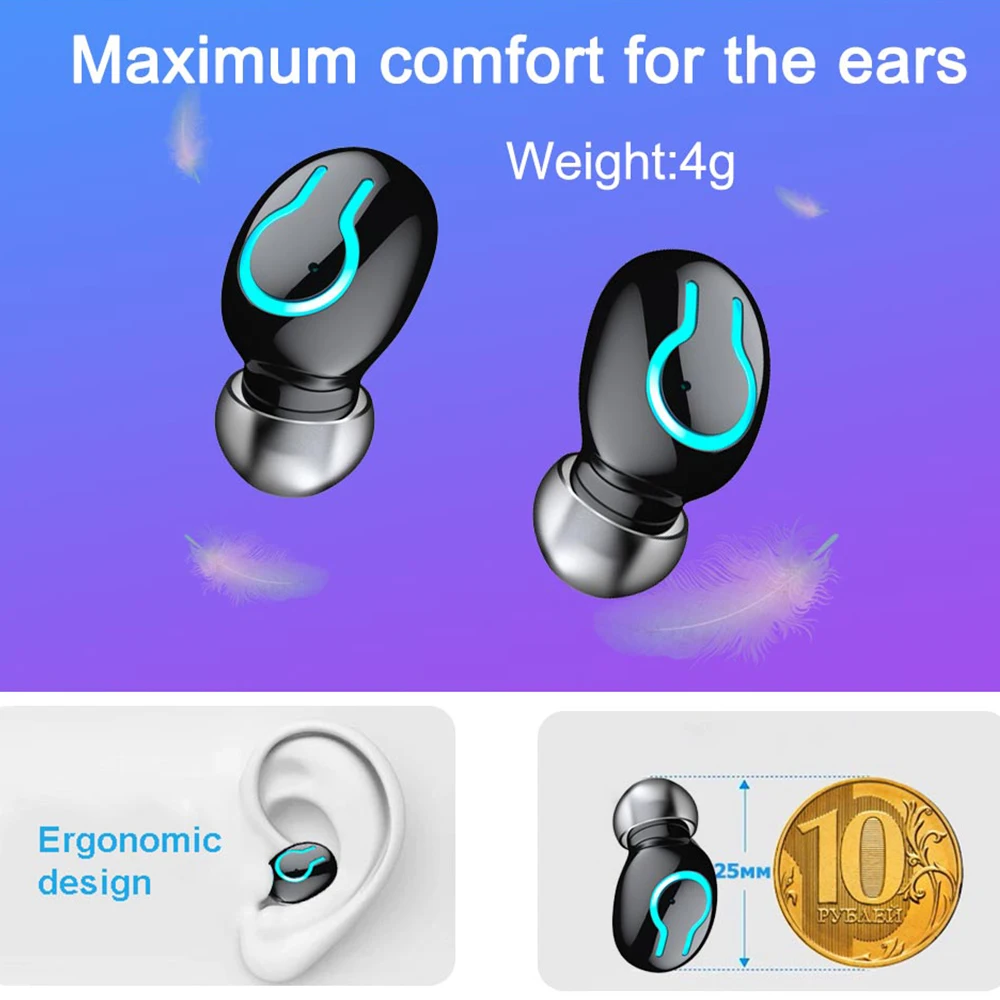 Q32 Bluetooth 5 0 беспроводные наушники TWS спортивные Handsfree гарнитура глубокий бас