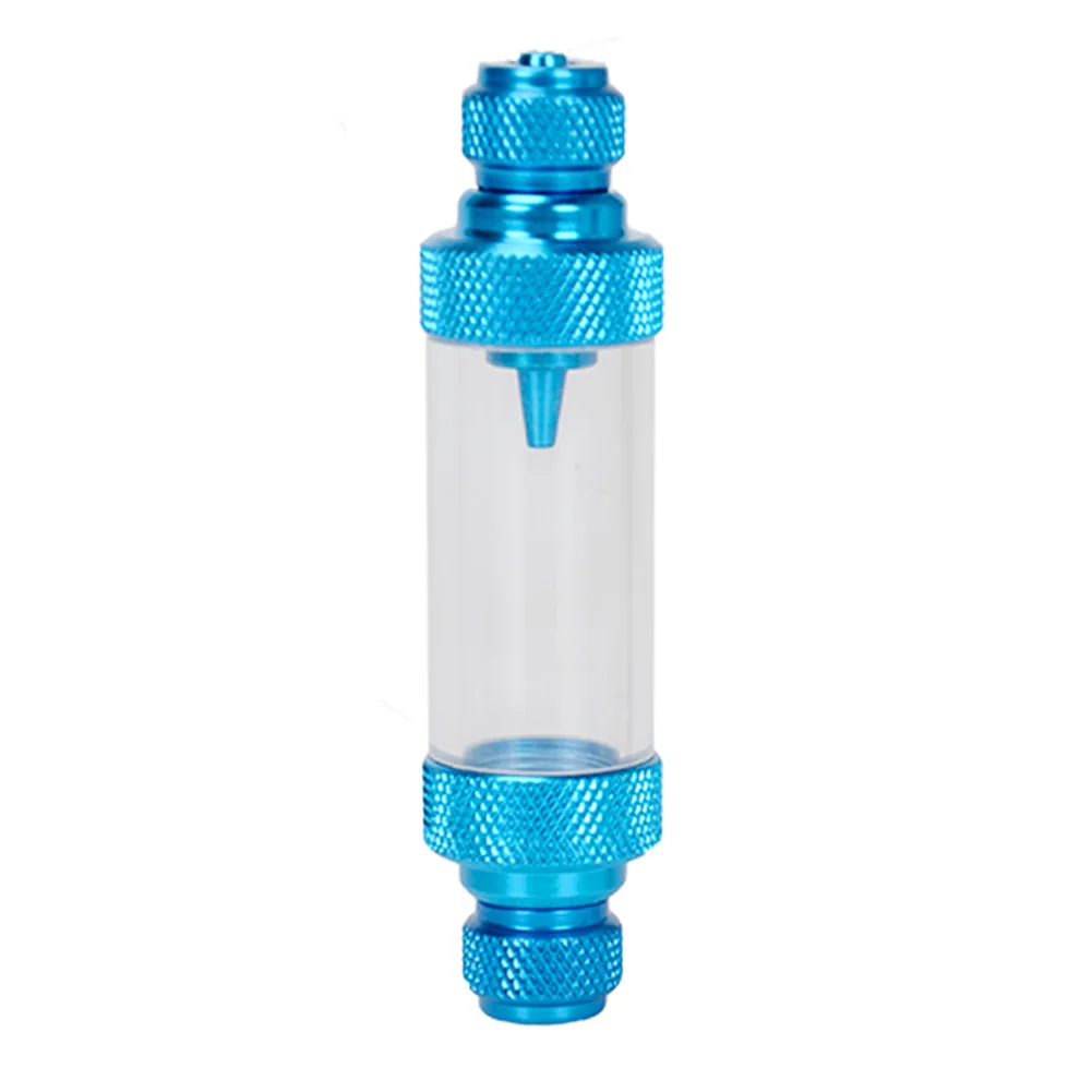 Алюминиевый сплав соленоид проверка CO2 измерительное устройство регулятор для аквариума бак счетчик пузырьков диффузор - Цвет: Blue Double head