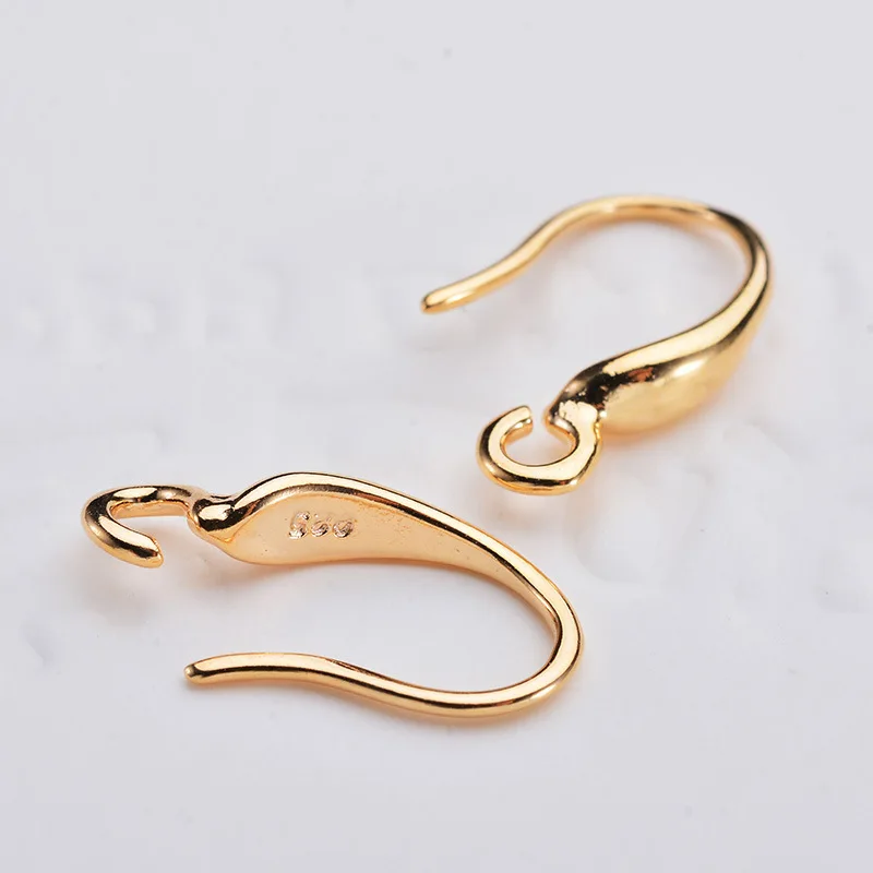 

New hot Korean version of the glossy small ear hook DIY tassel jewelry accessories wholesale Electroplating gold does not fade
