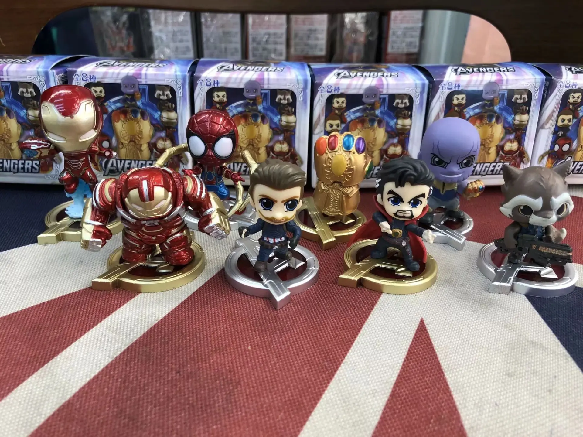 8 шт./компл. Marvel Мстители война бесконечности Милый Железный Паук халкбастер