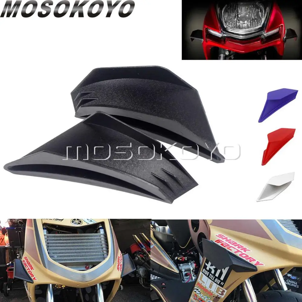 

2x Aerodynamic Wing Kit Universal Fixed Winglet Fairing Wing for Yamaha YZF R1 R6 R3 R25 BMW S1000RR 50 125 Superbike Scooter