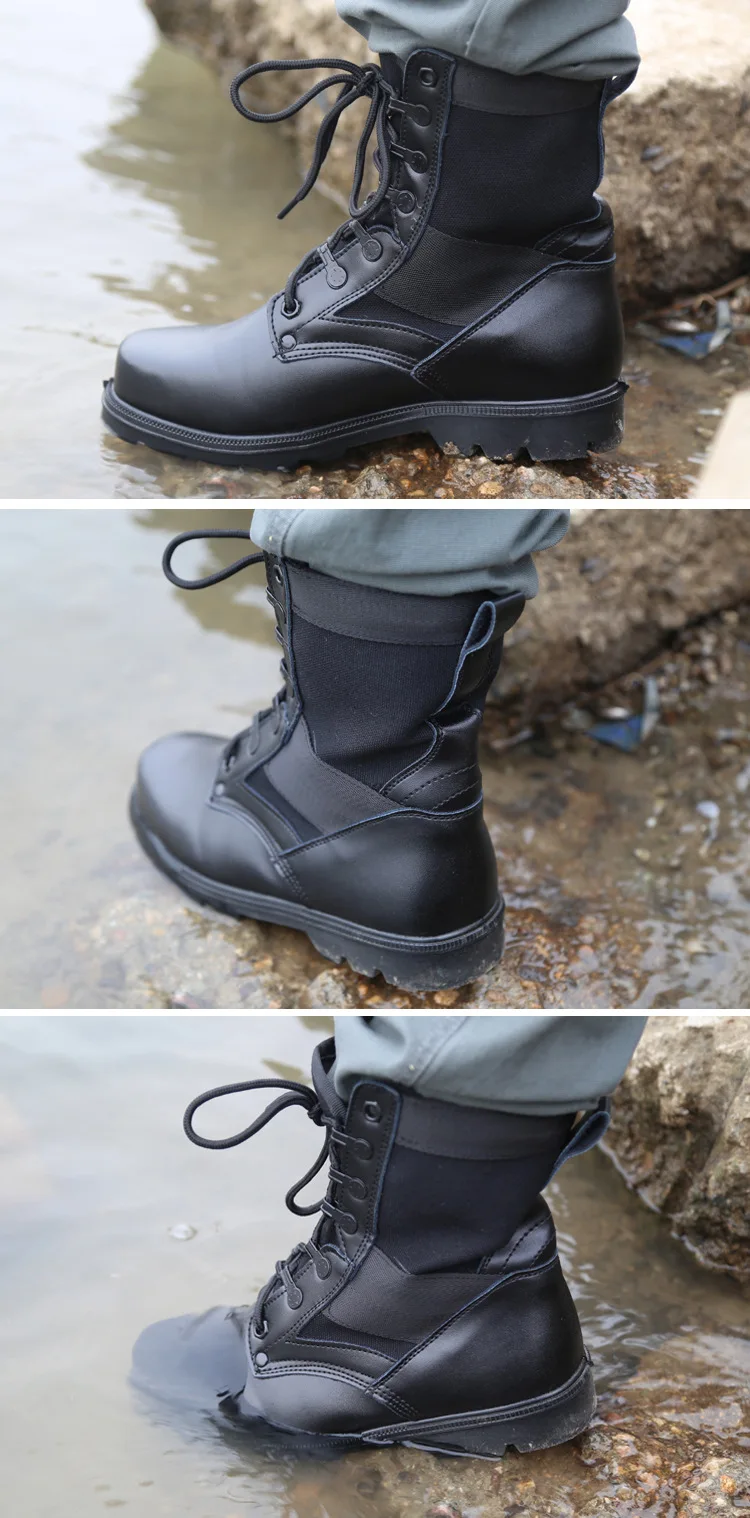 Мужская Рабочая обувь со стальным носком; защитная обувь; Ультра-светильник; армейские ботинки; мужской водонепроницаемый военные сапоги; мужские ботинки из натуральной кожи