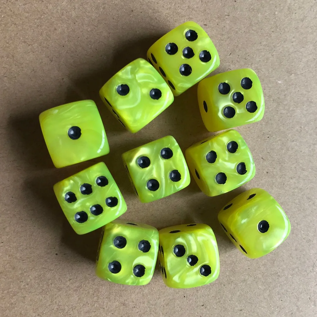 10Pcs Round Corner Dice 6 Sided 16mm Dice Acrylic Pearl Table Board Games Party Tool Poker Party Funny Gambling Portable Dices 10Pcs Round Corner Dice 6 Sided 16mm Dice Acrylic Pearl Table Board Games Party Tool Poker Party Funny Gambling Portable Dices