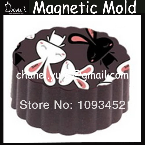 

15pcs Round Shape Chocolate Stainless Magnetic Mold with Chocolate Transfer Sheet,DIY Handmade Chocolate Mold,Chocolate Tools