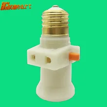 Candelabro de techo Vintage interruptor E27 Base de lámpara de cobre puro Led E27 adaptador para bombilla AC 110 V/220 V convertidor bombillas Cap portalámparas