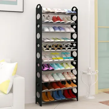 

Multilayer plastic creative combination DIY shoe shelf shoe containing special Simple shoe rack installation