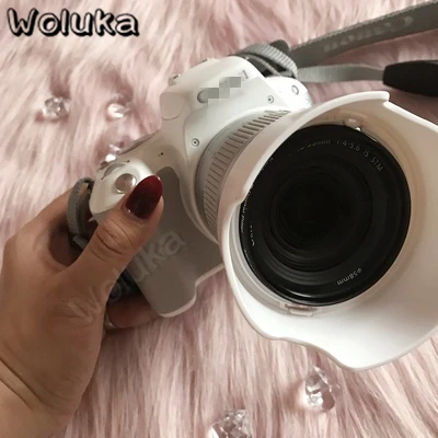 

White 58mm Protective case Shading Cover Lens Hood For 18-55mm lens C Camera EOS 100D 200D dedicated Avoid Damage CD50 T10