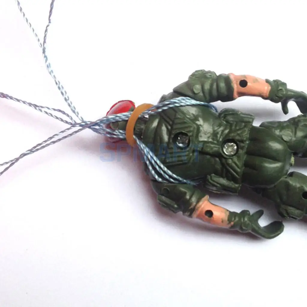 5pcs Plastic Military Playset Toy 9cm Paratroopers with Parachute Soldier Action Figures Kids Toy