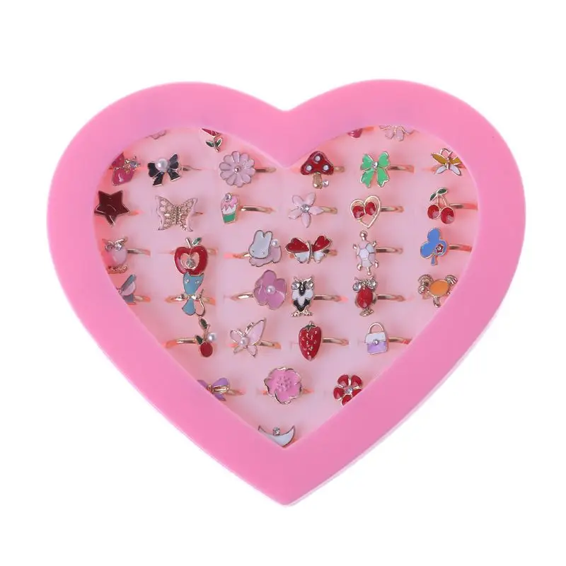 

New One Piece Fancy Adjustable Cartoon Ring Favors Kids Girls Action Figures Toy Random Color
