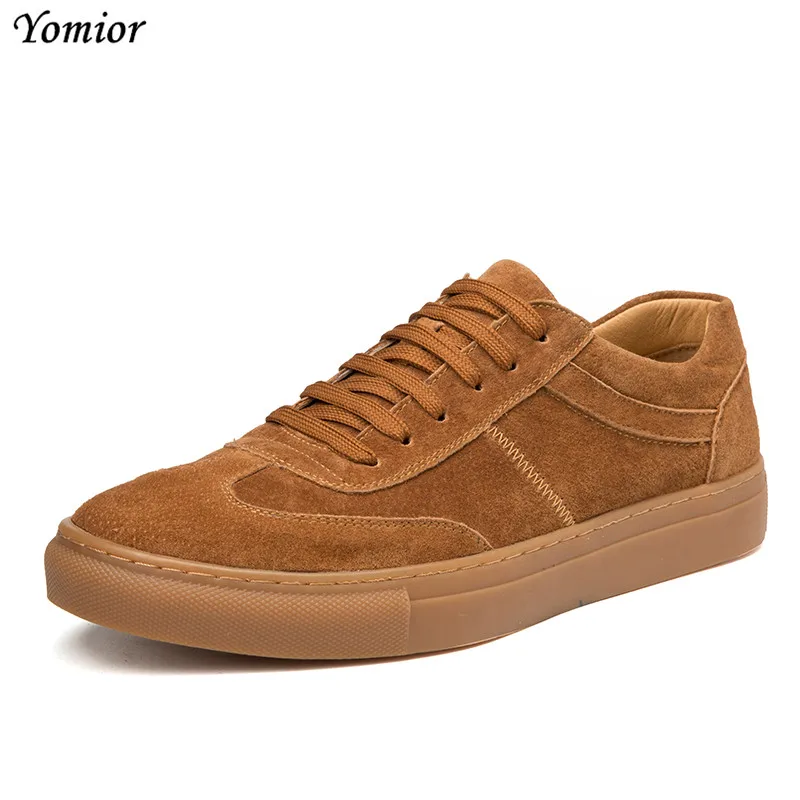 

New Year Arrival Spring Comfortable Casual Shoes for Men Real Leather Shoes Mens Lace-Up Brand Fashion Flats Loafers Footwear