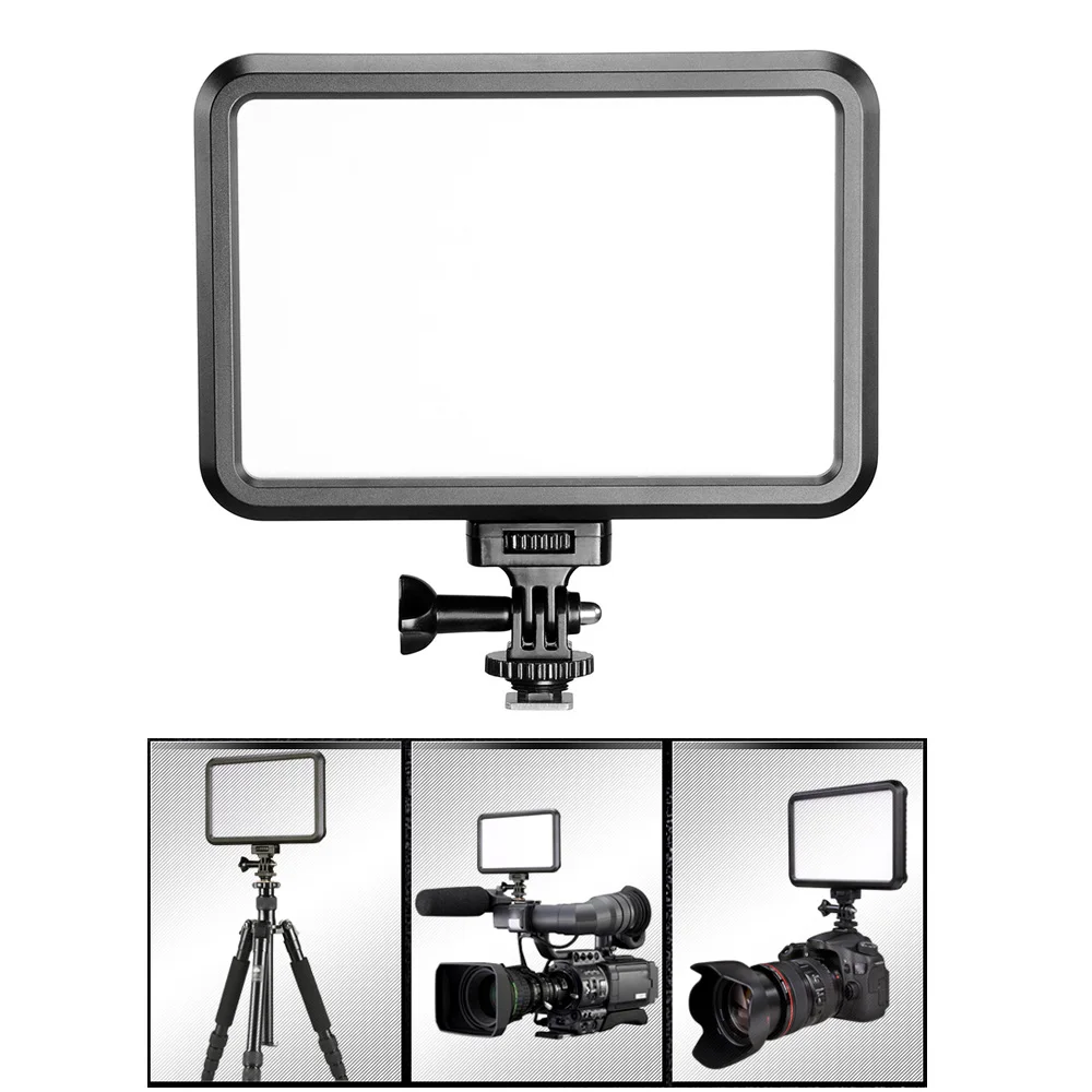 

PT-12B Photo Studio Camera Light LED Video Light Photography Lighting Fill-in Light Panel with Hot Shoe Adapter for DSLR Cameras