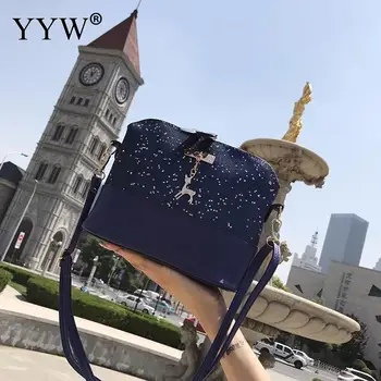 

Polyester Sequin Crossbody Bags For Women Lucky Clutch Purse Female Small Shoulder Bags Ladies Zipper Black Bolsos Mujer