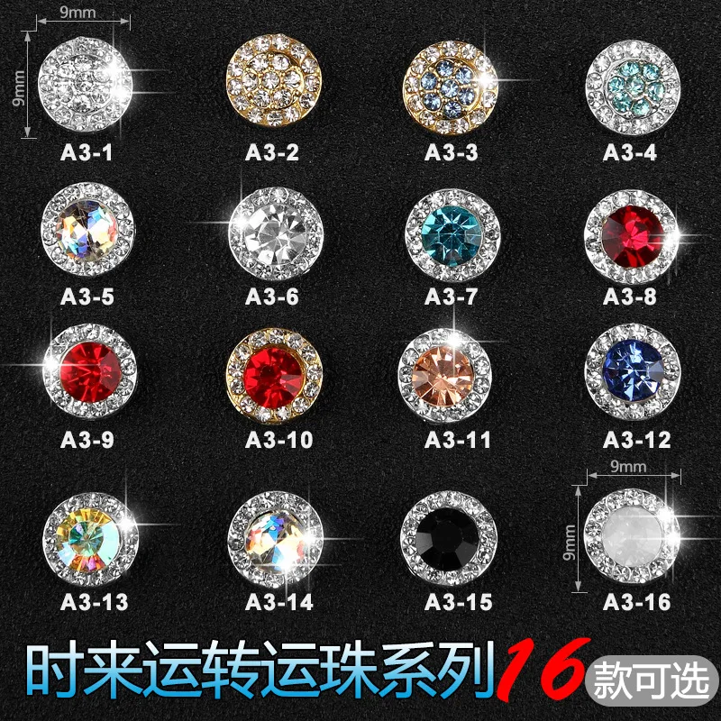 

5pcs New Crystal Colourfu Nail Rhinestone Alloy Nail Art Decorations DIY Glitter Rotatable 3D Nail Jewelry Manicure Supplies