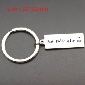 

Golf Keychain Engraved Best Dad By Par For Golfing Dad Gift Father's Day Gift Putting Green Men Exclusive Key Tag
