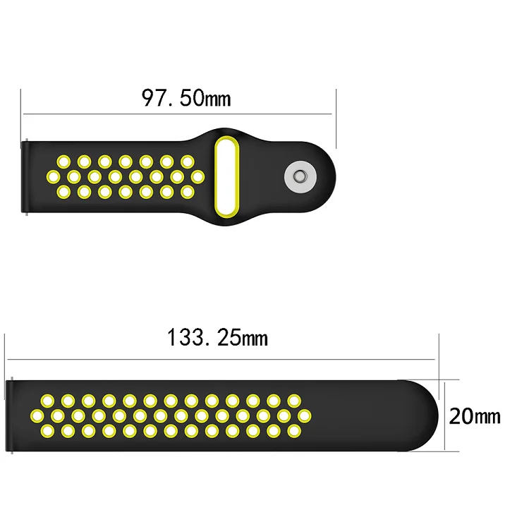 20 мм силиконовый ремешок для Amazfit Bip для Garmin vivomove HR/Ticwatch 2/samsung gear Sport S2 18 мм для Xiaomi Watch Bracelet