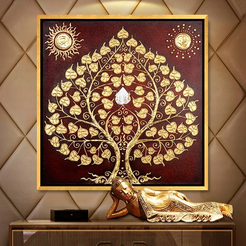 Юго-Восточная Азия гостиная Алмазная Картина Вышивка крестом Вход Таиланд Стиль Алмазная вышивка благоприятный дерево бодхи
