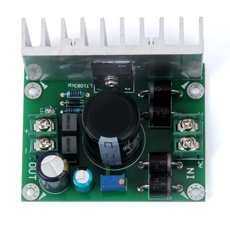 

Finished board.LT1083cp 7A large current adjustable voltage stabilized power supply board 1083 AC DC