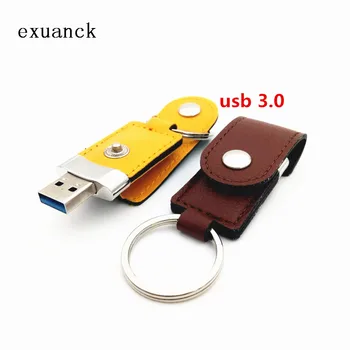 

exuanck custom logo high quality leather high speed usb 3.0 memory stick flash pen drive 4-32GB 64GB (over 50 pcs free logo)