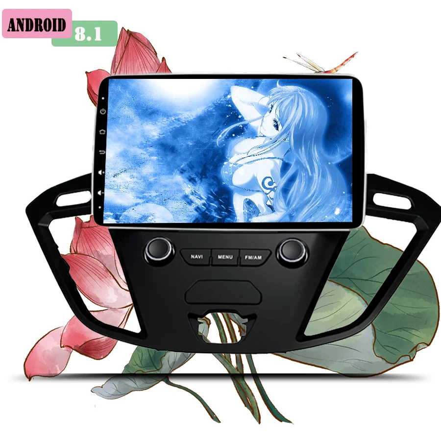 Top 2 Din 9 Inch Car DVD Player For Ford Tourneo/Transit 150/250/350/350 2013-2018 With 3/4G Radio GPS Navigation 1024*600 Head unit 1