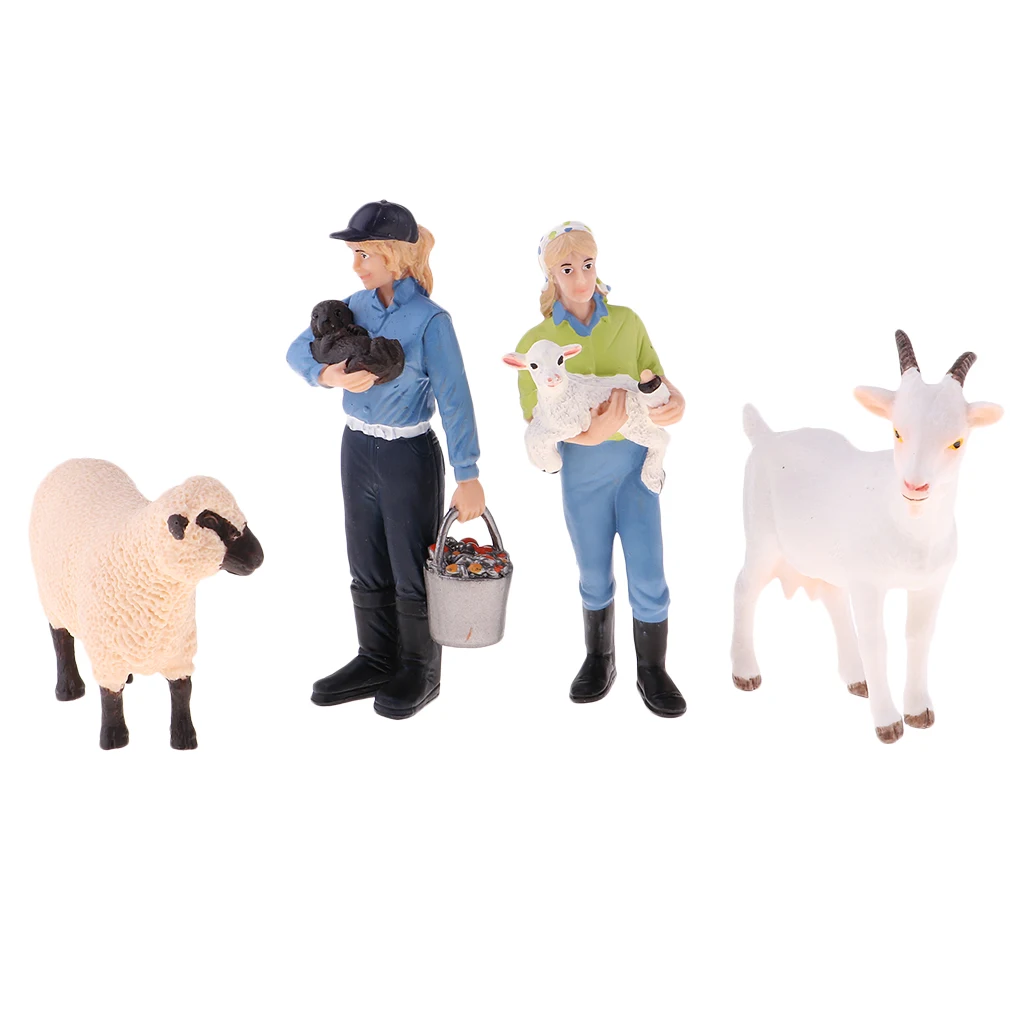 Farm Animals Figurines Toys Simulation Farm Animals Toy Sets Mini Plastic Figures Models Dollhouse Farm Life Scenes Decor