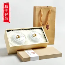 Праздничный подарок чайный домик домашний позолоченный керамический чайник двойные банки Подарочная коробка Лотос влагостойкие высоко-белые запечатанные банки