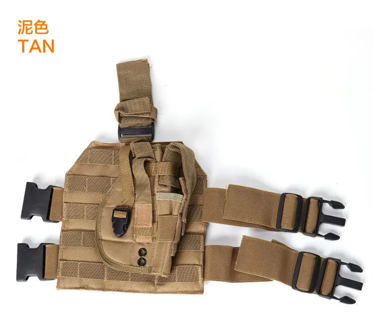 Тактический MOLLE Drop Leg платформа для охоты Пейнтбол страйкбол Удобная Светодиодная панель ремень пистолет кобура пистолет Glock 17 - Цвет: tan