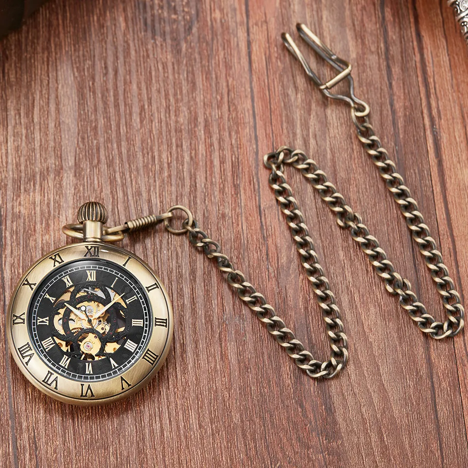 Algarismos Romanos Dial Esqueleto Luxury Design Mens
