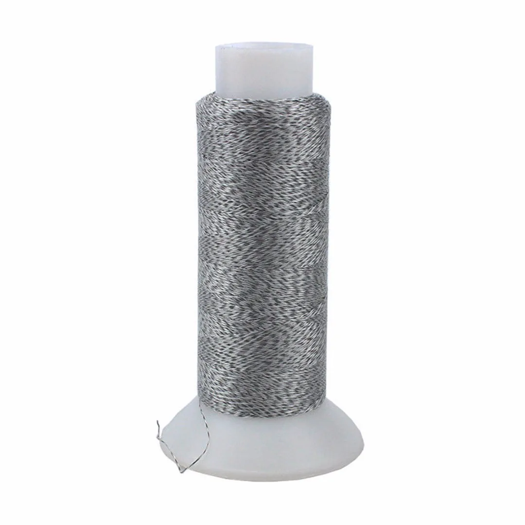 0,2 мм x 500 м Серебряная шелковая нить для шитья, вышивка крестиком, шелковые нити, линия для вязания, Швейные аксессуары