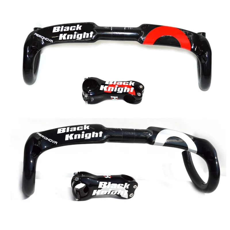 Black knight AERO Carbon Road Handlebar + stem set bike bent bar carbon
