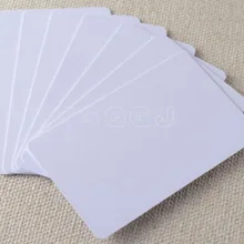 100 Бланк для распечатки ПВХ пластиковая идентификационная карта фото id белая Кредитная карта 0,86 мм CR80 без номера