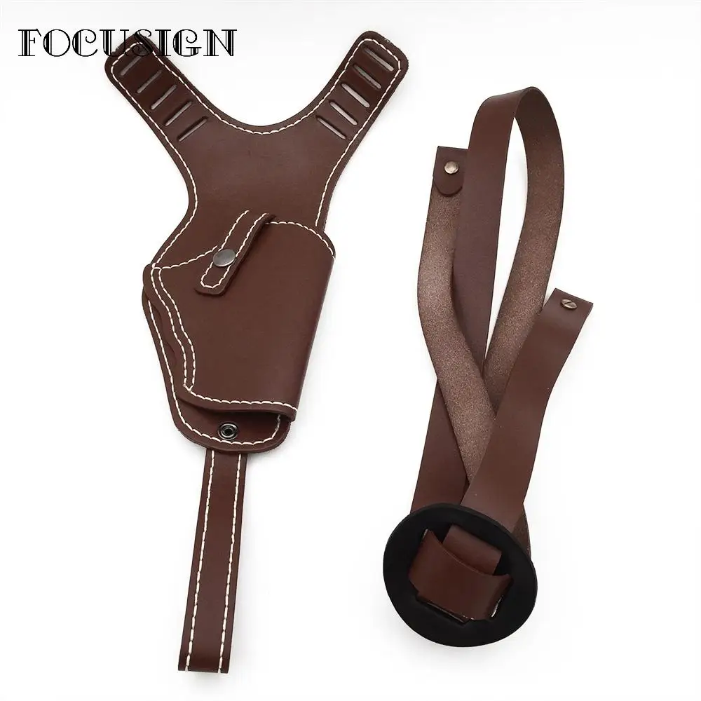 

Outdoor Hunting Tactical Universal Gun Bag Vertical Shoulder Auto Handguns Cowhide Holster Adjustable Leather Hand Gun Holster