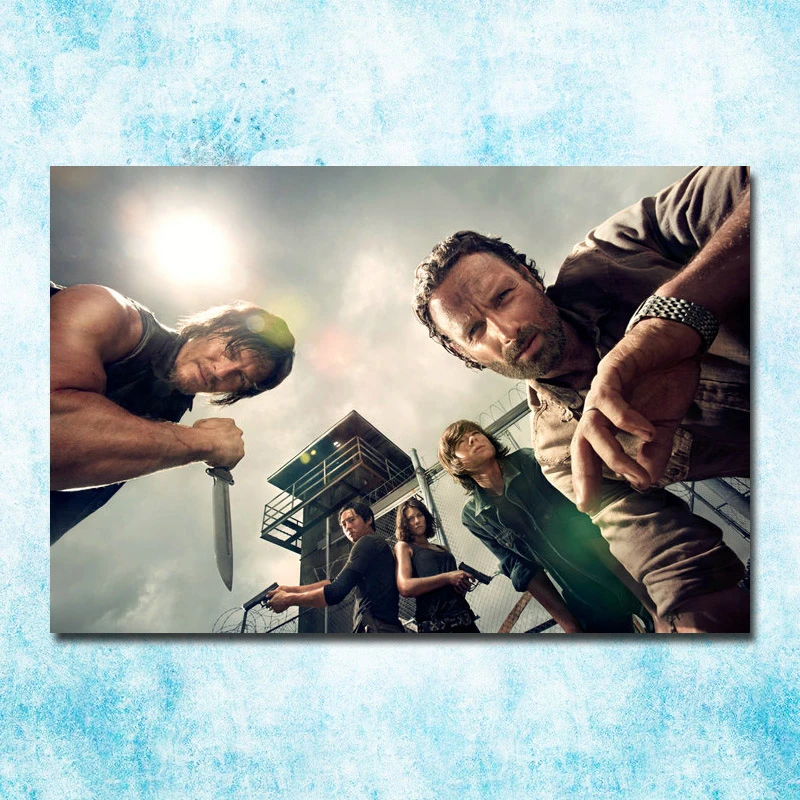 Details about / the walking dead crue canvas wall art Wood Framed Ready to Hang XXL