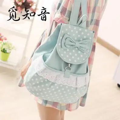 Холст сумка Женская корейская мода милый лук сумки Для женщин холст школьная сумка высокой емкости рюкзак Колледж Ветер сладкий