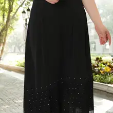 Юбки для женщин старая мать лето блесток Юбки для женщин кружева Длинная черная юбка квадратный юбка для танцев 110321