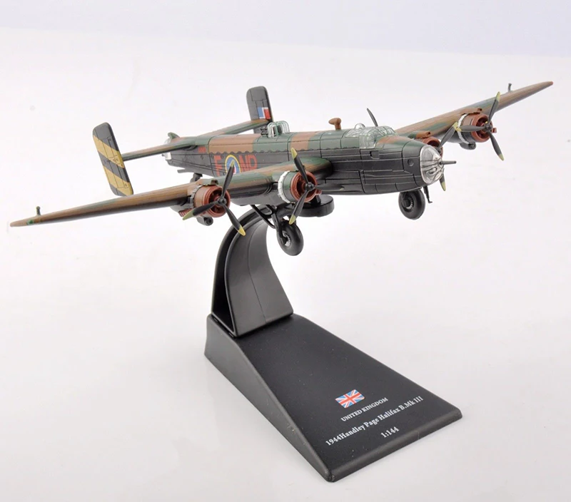 1944 Второй мировой войны Royal Air Force Bomber UK 1/144 Хандли страница Галифакс B. Mk III Истребитель модель для детей коллекция подарок