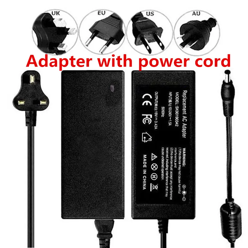 Адаптер переменного тока для ноутбука acer Aspire One 725 756 AO725 AO756 зарядное устройство - Цвет: Черный