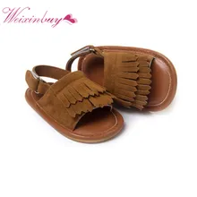 Детские сандалии для летнего отдыха; модные сандалии для маленьких девочек; детская обувь из искусственной кожи с кисточками; 7 цветов