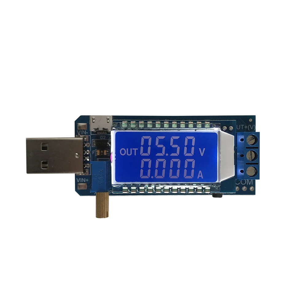 Регулируемый понижающий USB модуль питания с ЖК дисплеем вольтметр амперметр