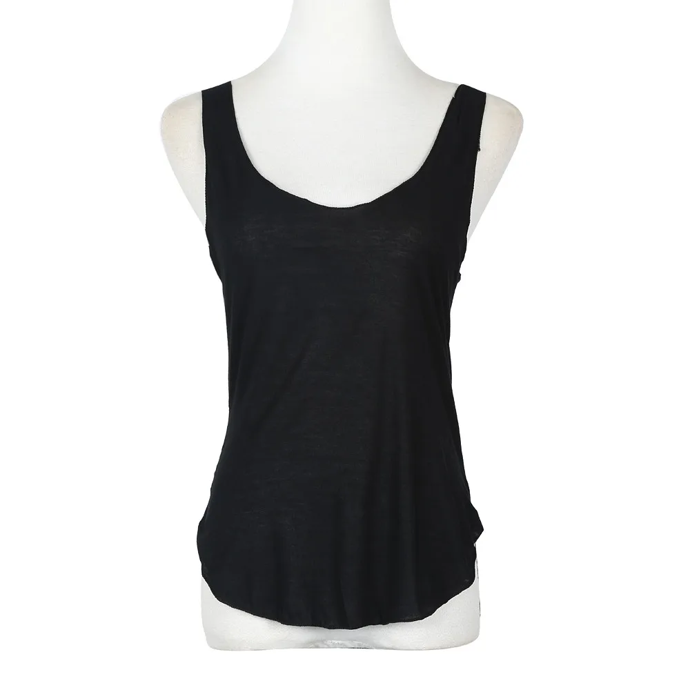 Feitong Modal Summer Sleeveless Tank Top Female Women's Vest Round Neck ...