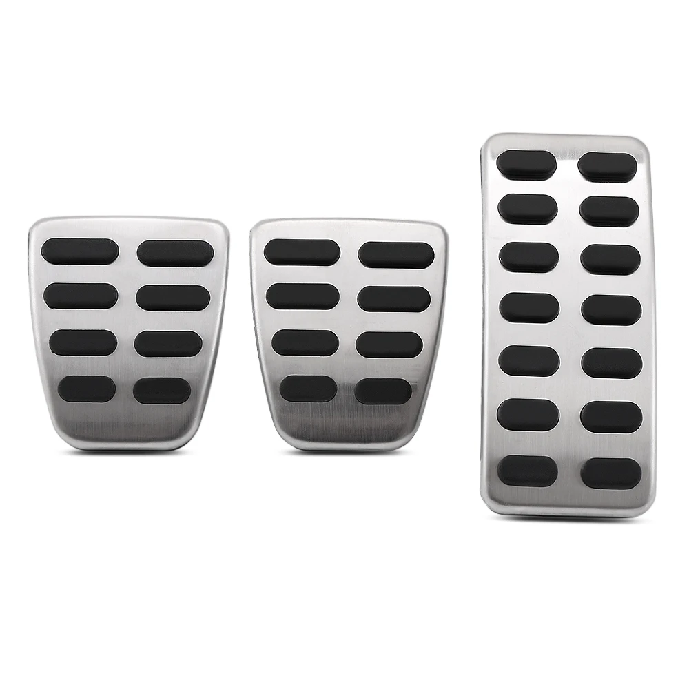 Thie2e AT MT Stainless Steel Gas Brake Pedal Cover for Kia Rio K2 2012