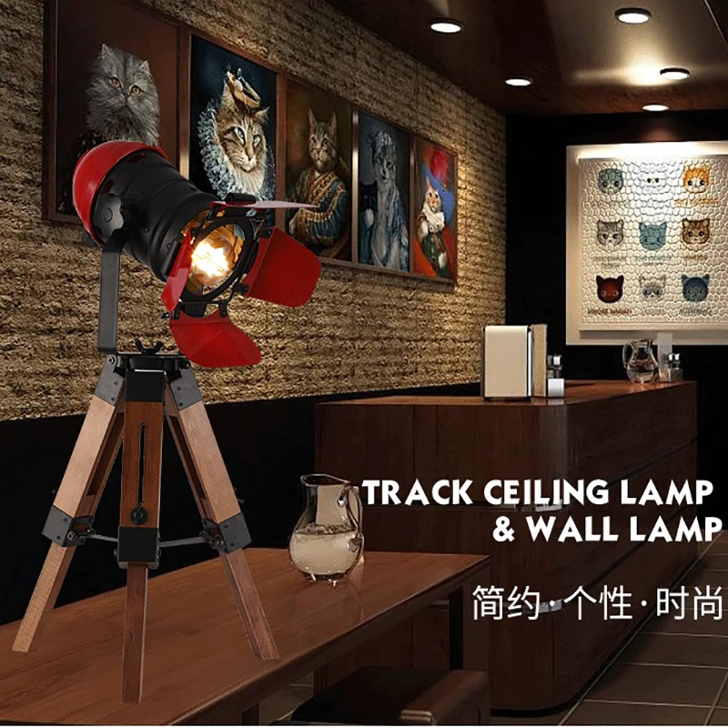 

Artpad Minimalist Creative Industrial Led Desk Lamp Lighting Fixture With Adjustable Wood Tripod For Indoor Lighting