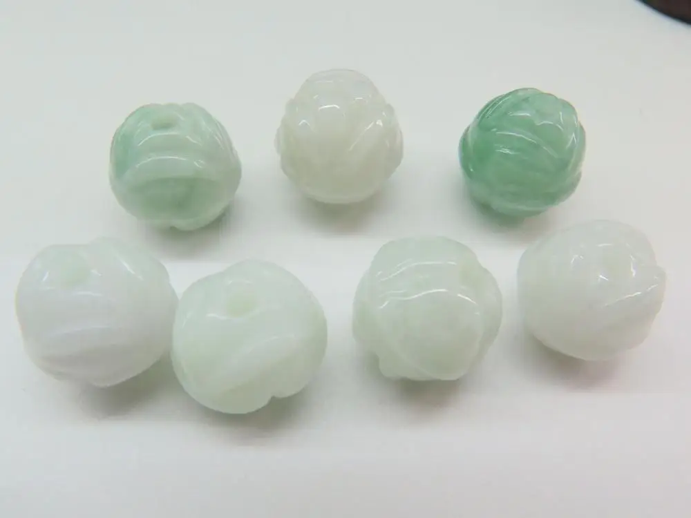 

10PCS Natural Grade A Jade (Jadeite) 13mm loose Rose Beads Wholesale