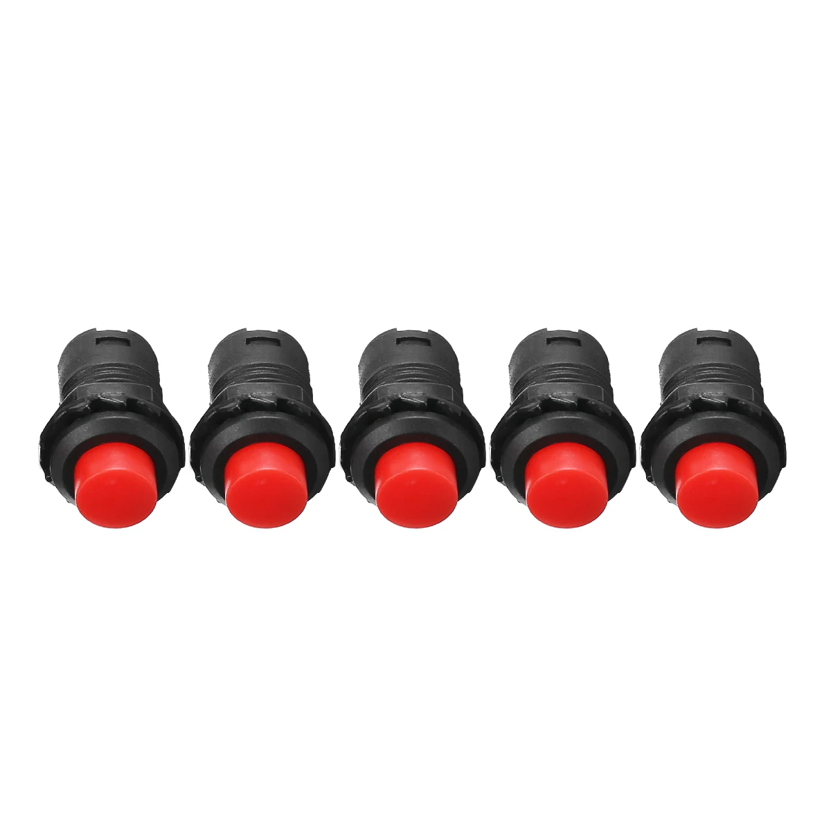 New 5pcs/set 12mm Red Car Dash On-Off Momentary Push Button Horn Doorbell Switch 125V 3A