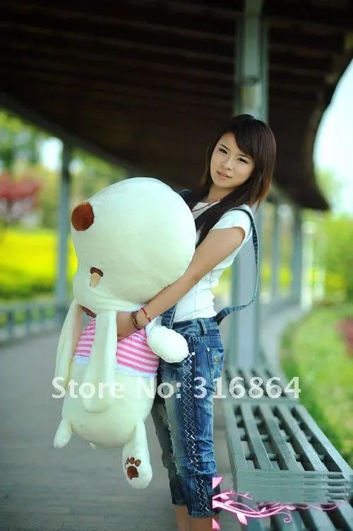 

wholesale and retails 95cm big size dog plush toy soft stuffed toy Chirstmas gift freeshipping
