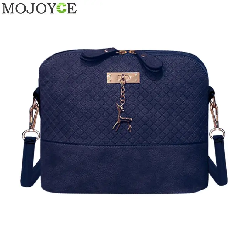 المرأة الأزياء Crossbody حقيبة حقيبة كتف جلدية pu مع الغزلان قلادة الإناث لينة حقيبة ساع يد بولسا الأنثوية