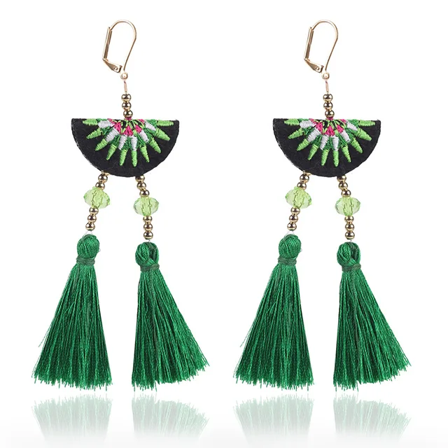 Qcooljly High Quality Bohemian Tel Handmade Statement Earrings Qcooljly High Quality Bohemian Tel Handmade Statement Earrings Multicolored Fashion For Women Jewelry