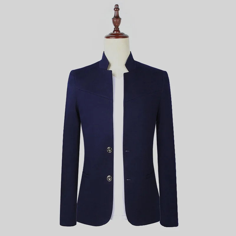 22.1        Customized new hot men's suit Chinese style wedding groom groomsmen dress tunic collar collar single-breasted suit jacket men
