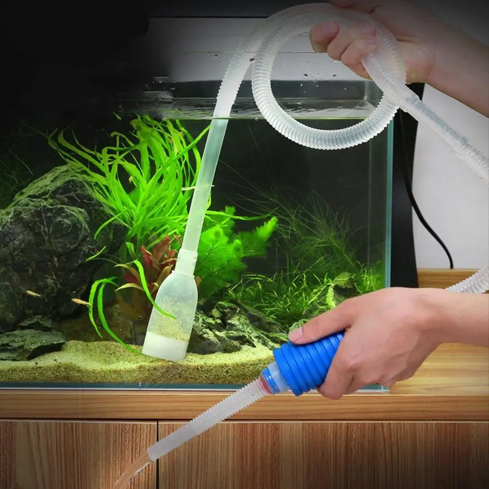 Аквариум ручной очиститель инструмент сифон гравий всасывающая труба аквариум вакуумный водяной насос инструменты-30