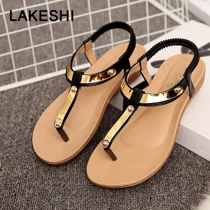 sequin sandals flat