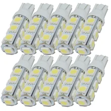 Safego 10 шт. T10 W5W 194 168 2825 светодиодный Клин лампы Замена 5050 13 SMD авто интерьер светильник теплый белый 5000K 6000K